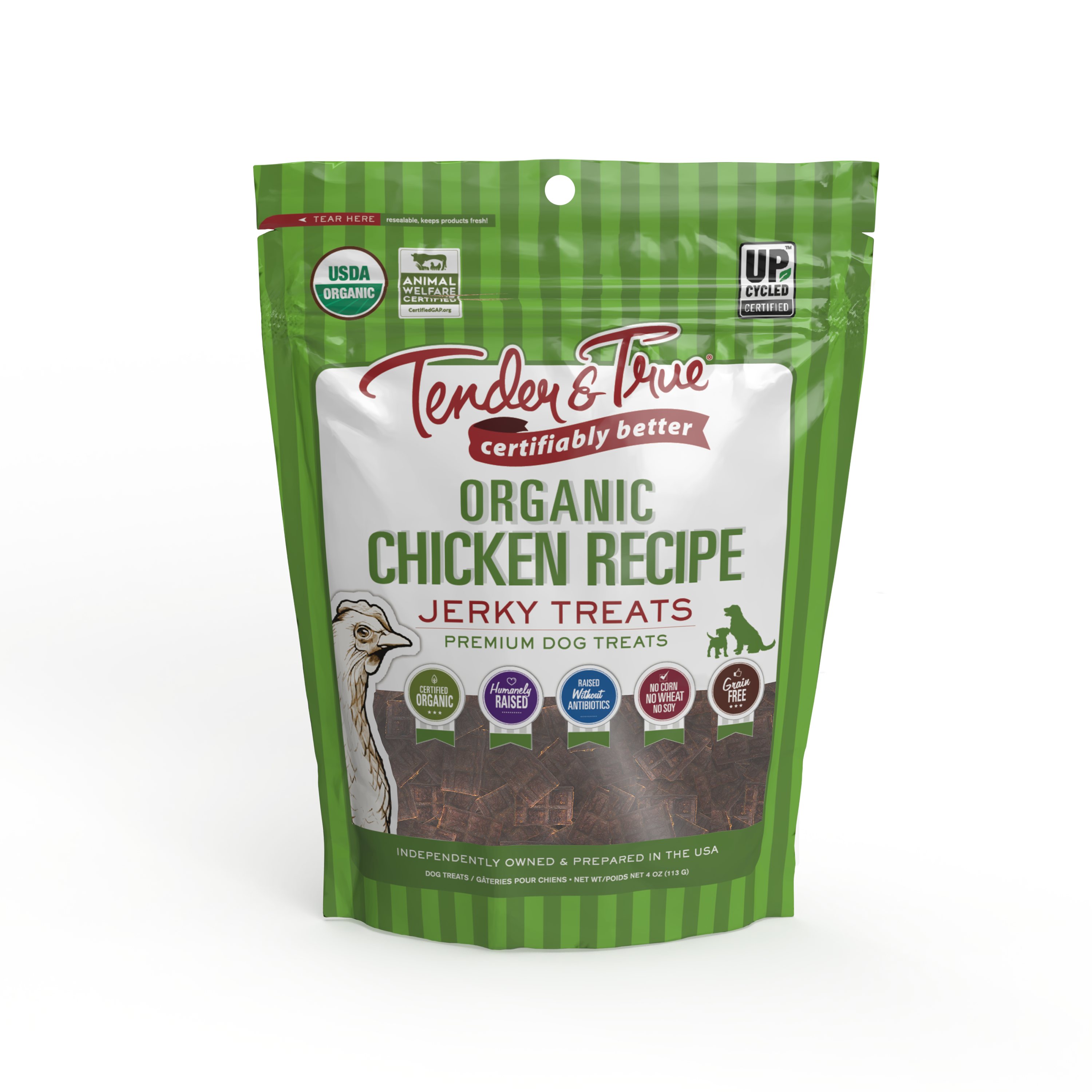 Organic Chicken Recipe Jerky Treats – Tender & True Pet