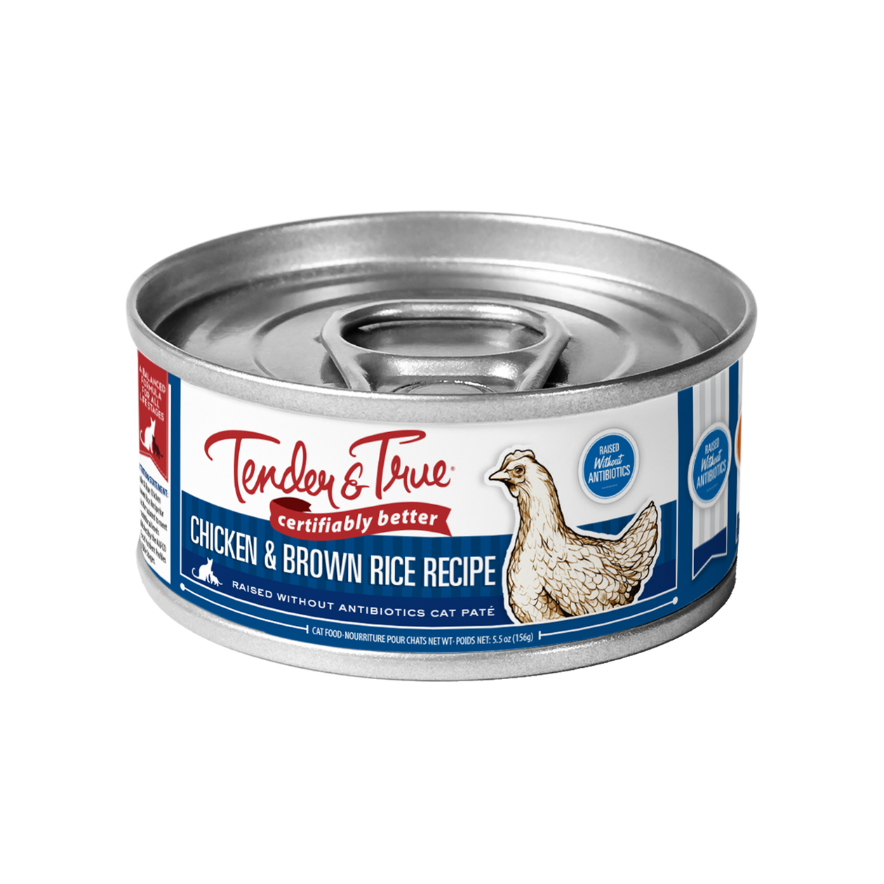 Chicken & Brown Rice Recipe Cat Food – Tender & True Pet